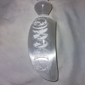 Selenite Anthem Moon Phase Ritual Witchy Druid Wizard Natural Stone Unique Gift